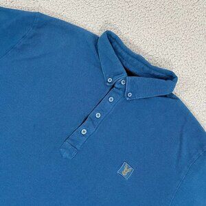 Rare Rabbit‎ Polo Men L Blue Short Sleeve Shirt
